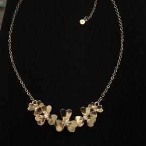 Gold flower statement necklace